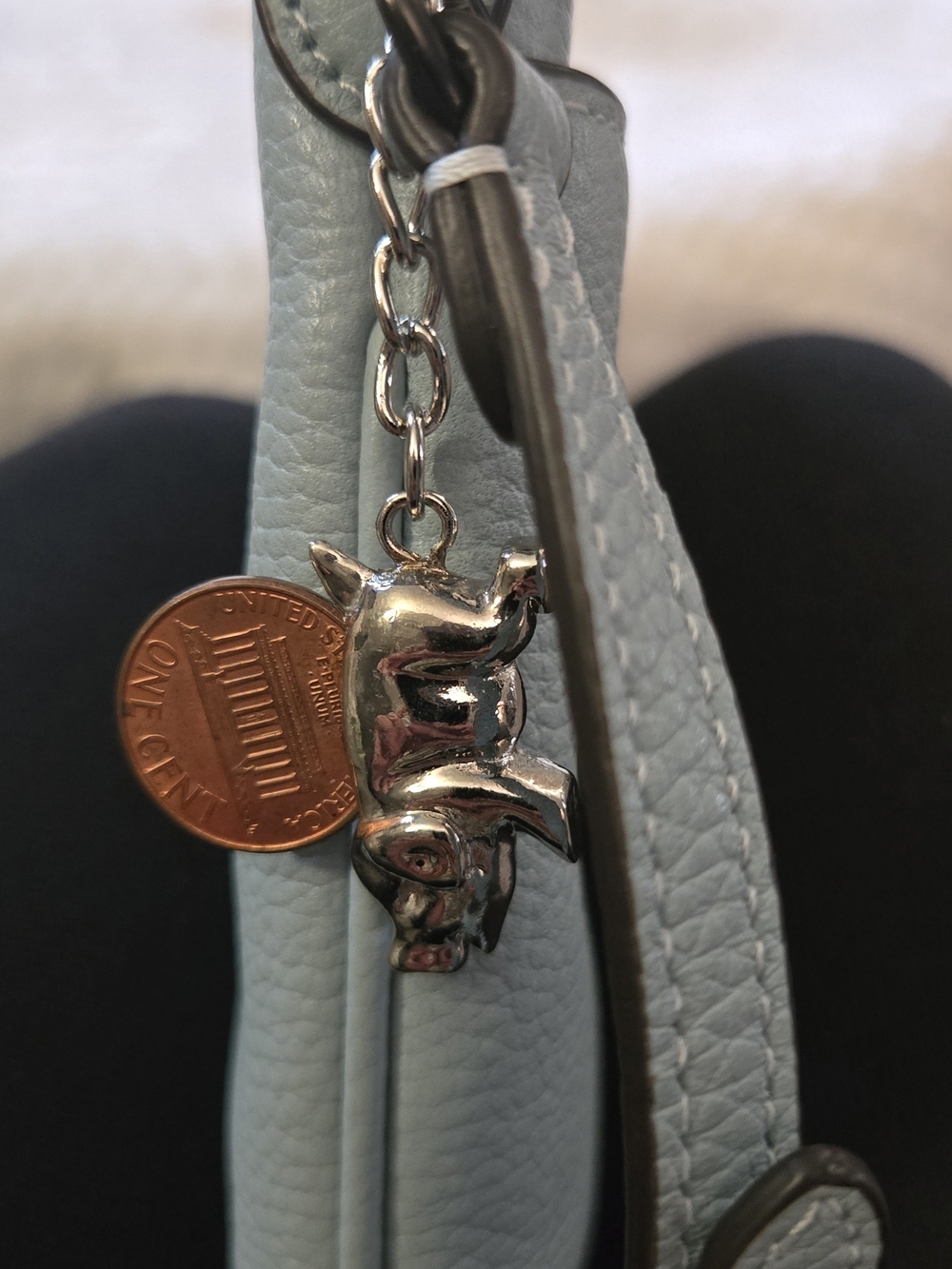 Coach Pebble Leather Crossbody Bag in Light Blue - Picture 7 of 9